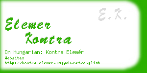 elemer kontra business card