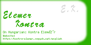 elemer kontra business card